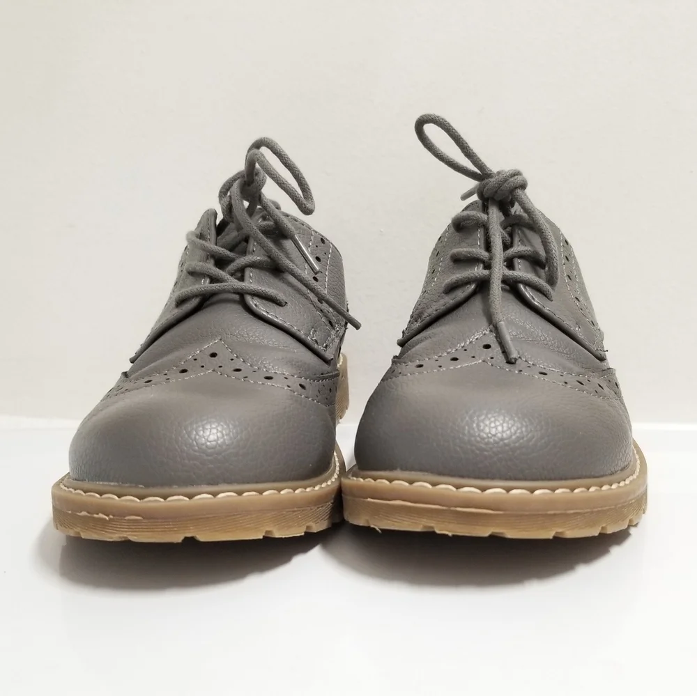 NORDSTROM Boy's Sawyer Lace Up Gray Dress Shoe 3M